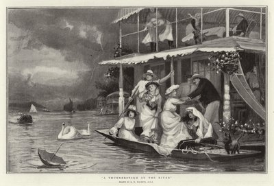 Un orage sur la rivière - Robert Walker Macbeth